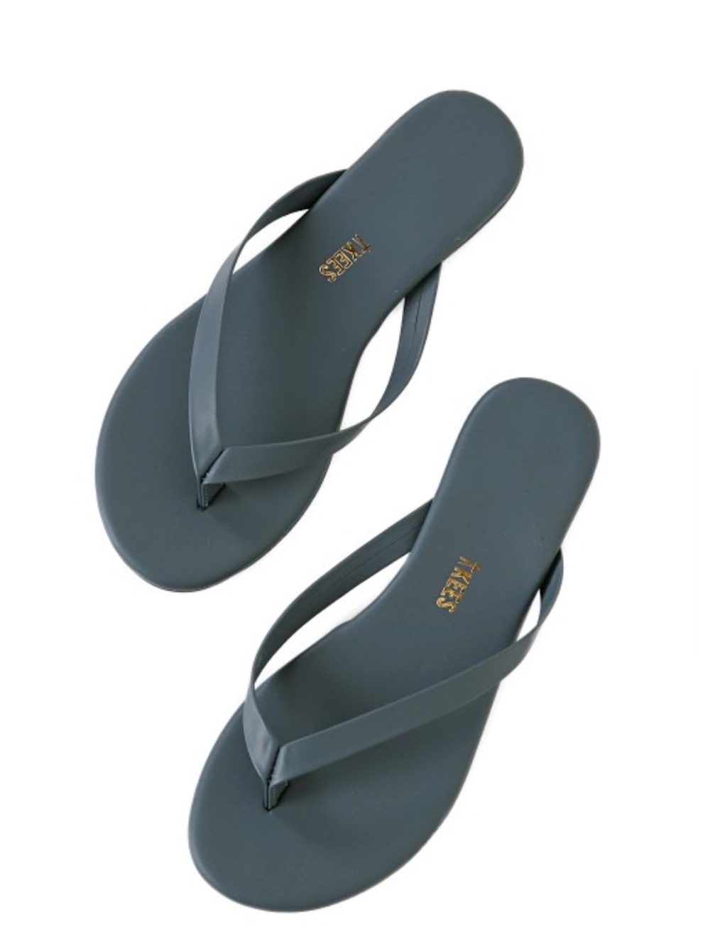 NWT TKEES Women's “the boyfriend” flip flops, size 10. In color “Mai (dark blue)